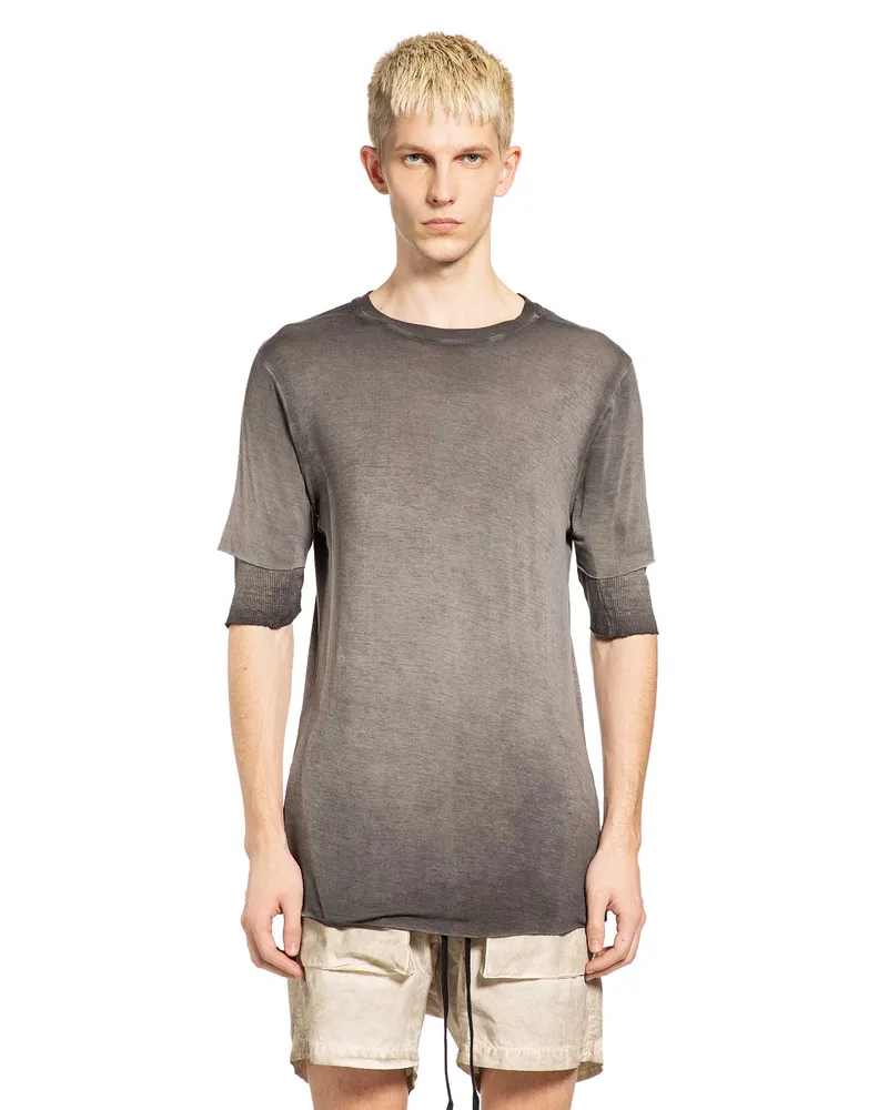 THOM KROM Layered Stretch Modal T-Shirt Grey