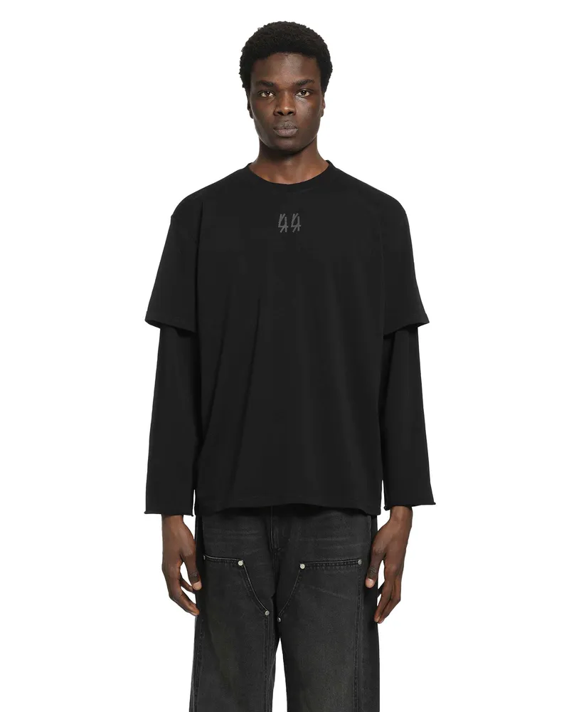 44 LABEL GROUP Double Sleeve T-Shirt Black