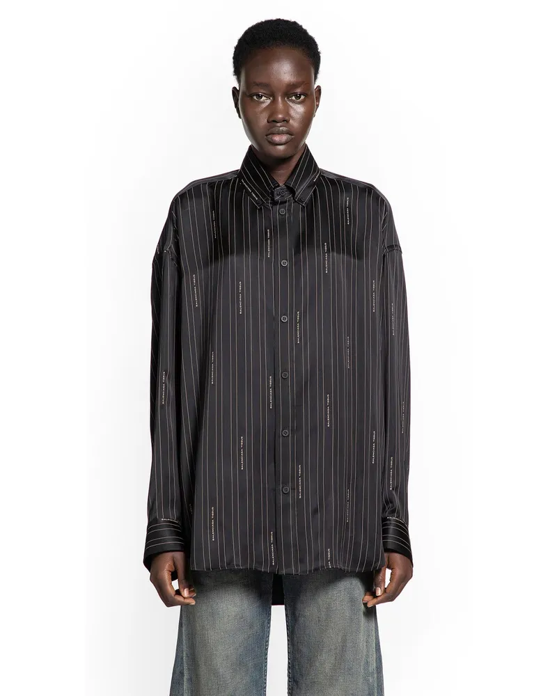 Balenciaga L Cocoon Shirt Black&white