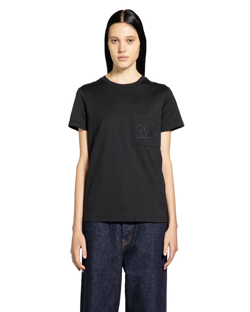 Max Mara Cotton Jersey T-Shirt Black