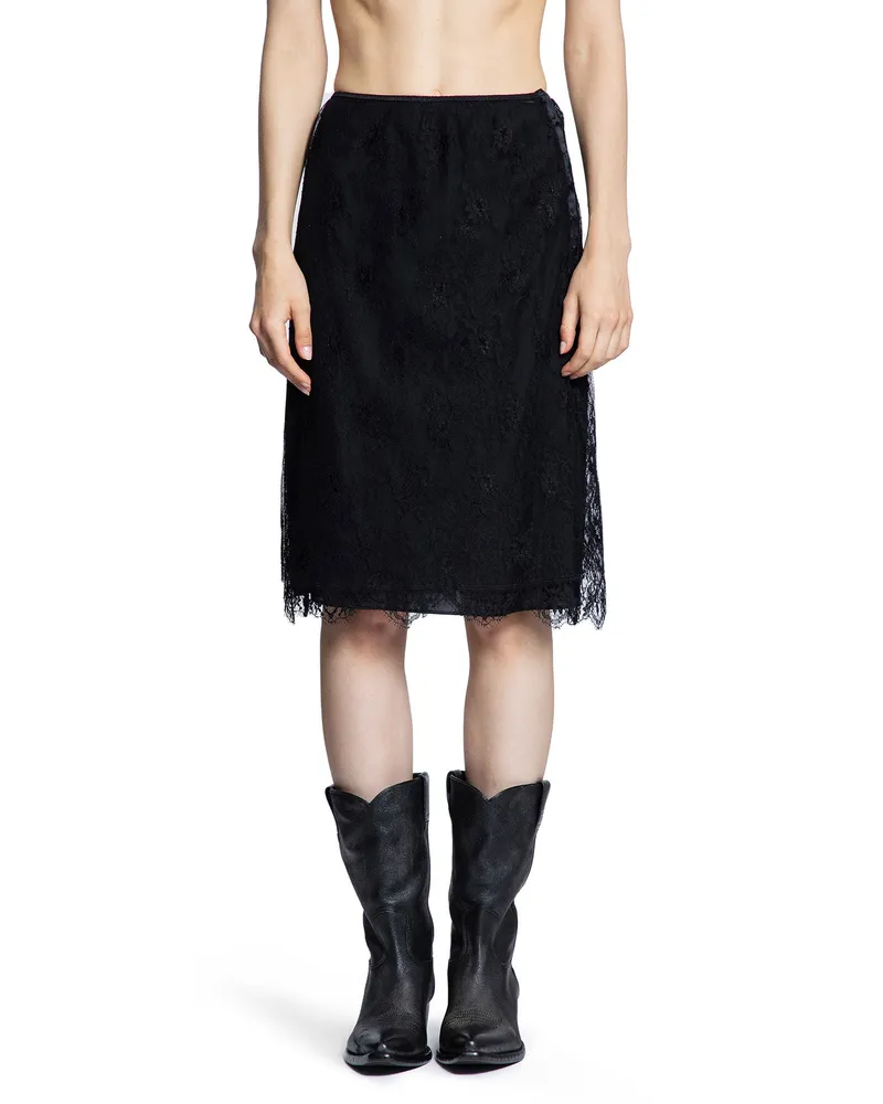 Prada Lace Skirt Black