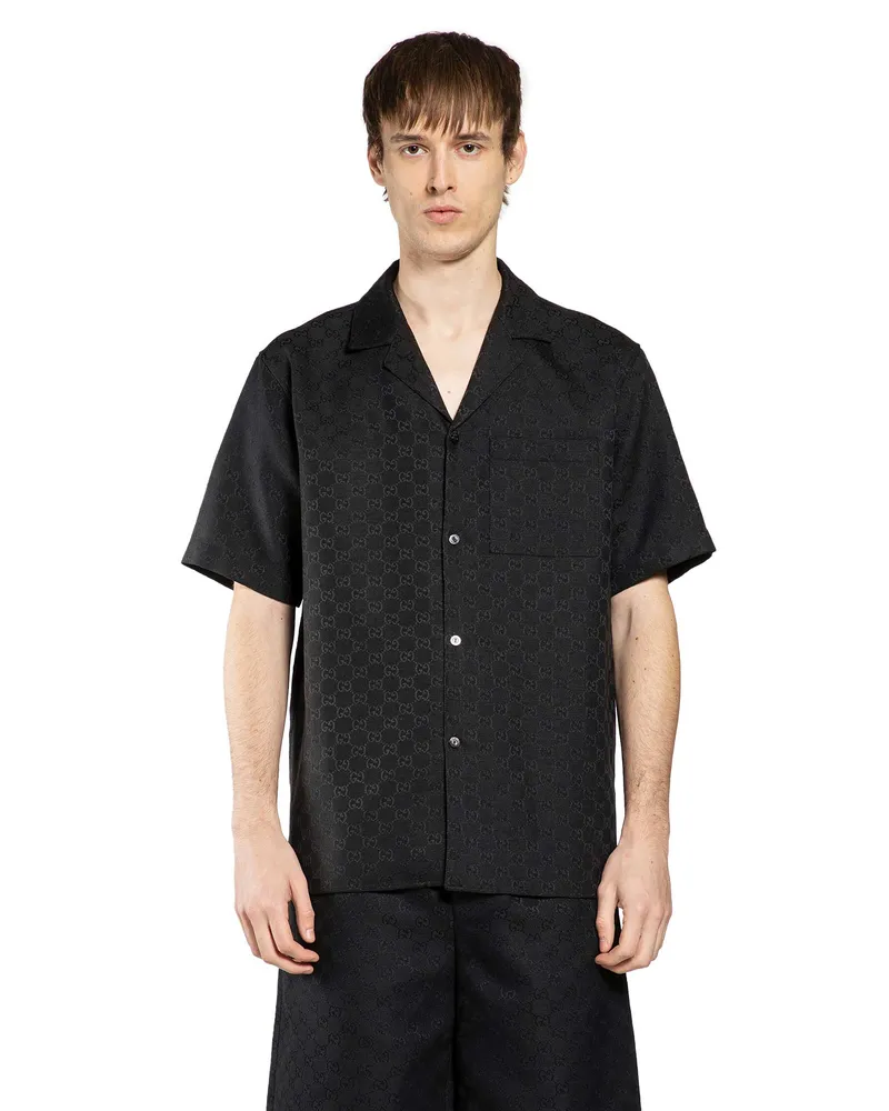 Gucci GG Canvas Bowling Shirt Black