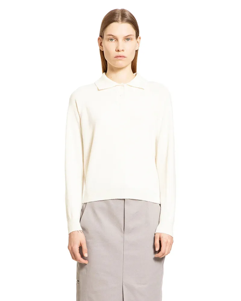 Maison Margiela Wool Polo Shirt Off-white