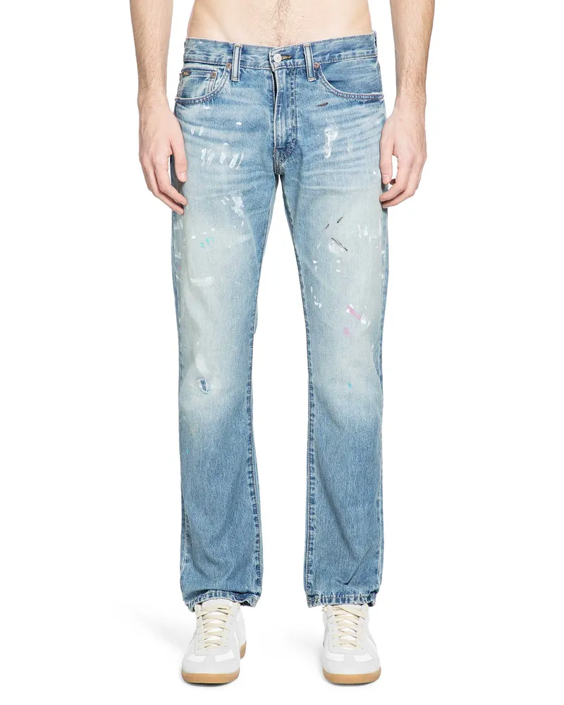 Ralph Lauren Hampton Straight Hand-Painted Jeans Blue