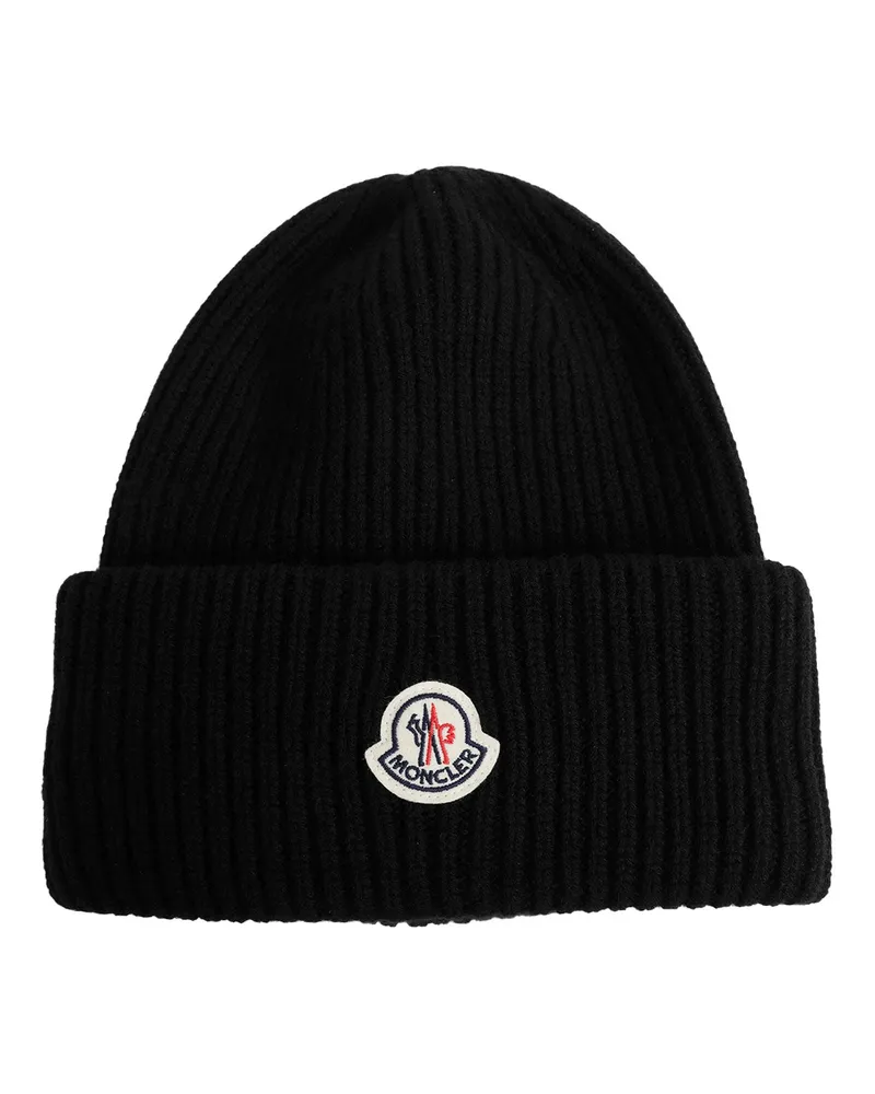 Moncler Wool And Cashmere Beanie Black