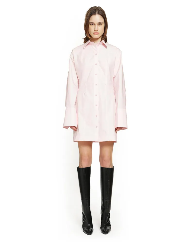 Fendi Cotton Poplin Shirt Dress Pink
