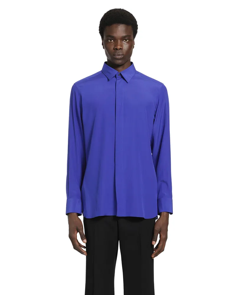 Tom Ford Silk Shirt Blue