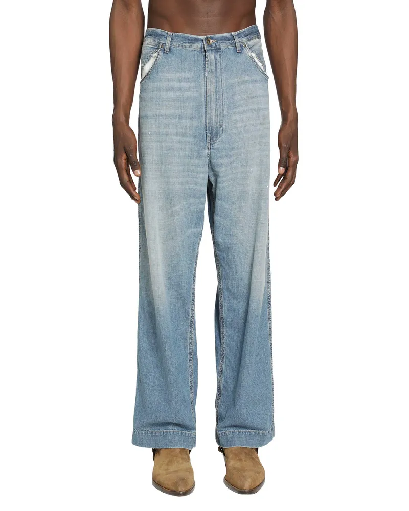 Maison Margiela Wide Leg Jeans Blue