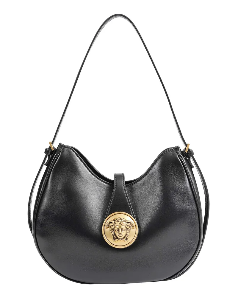 Versace Emblème Nappa Hobo Bag Black