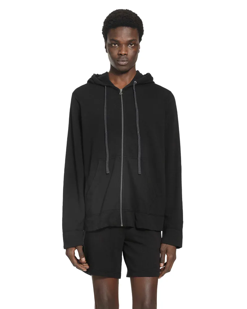 James Perse Vintage french terry zip hoodie Black