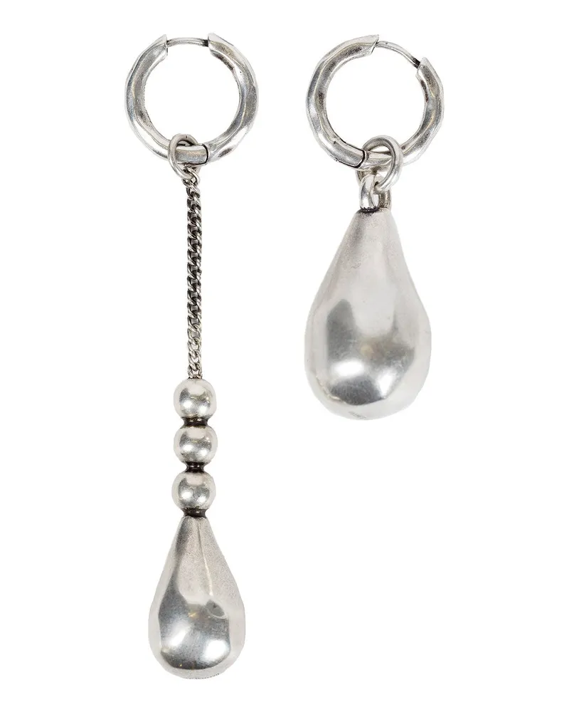 Ann Demeulemeester Nais Pearl Earrings Silver
