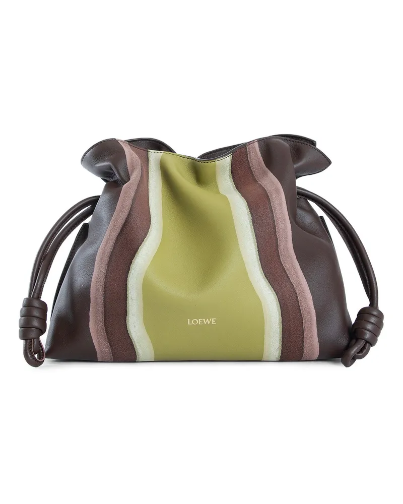 Loewe Medium Flamenco Clutch Landscape Brown