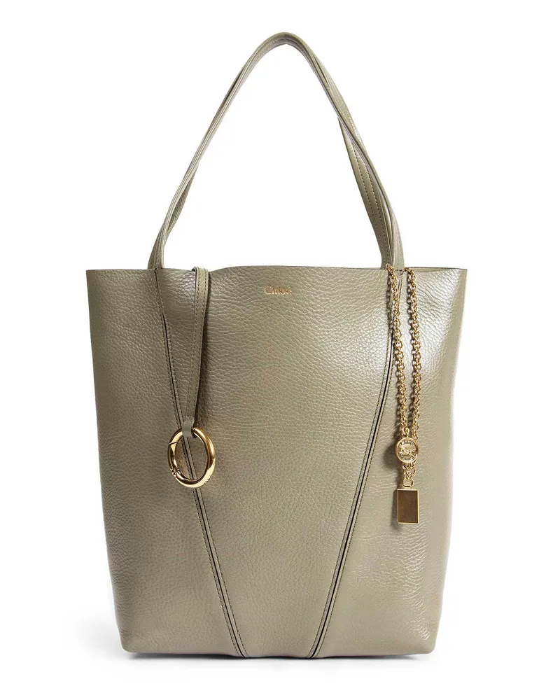 Chloé Spin Leather Shoulder Bag Green