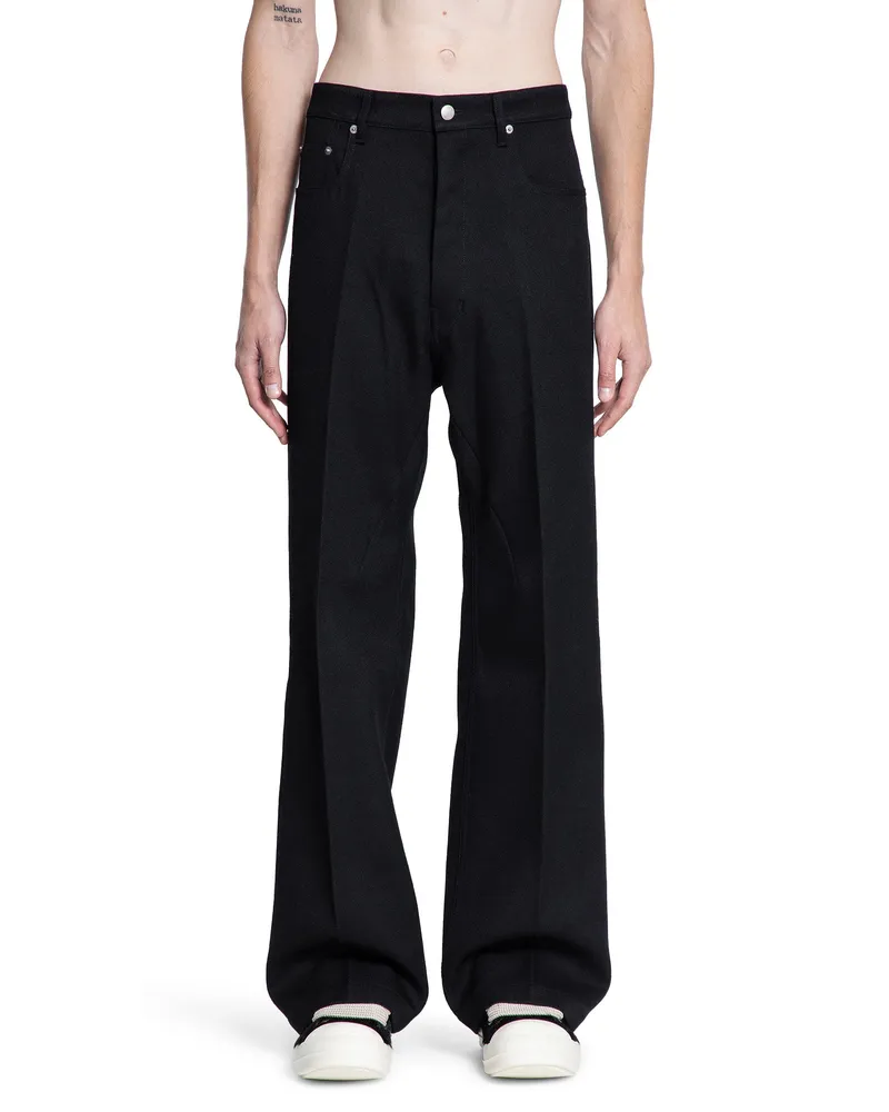 Rick Owens Concordians Geth Jeans in Wool Denim Black