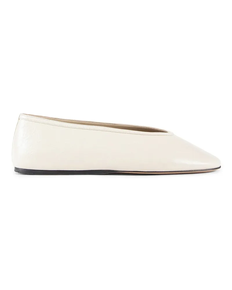 Le Monde Béryl Luna Slippers in Naplak Leather White