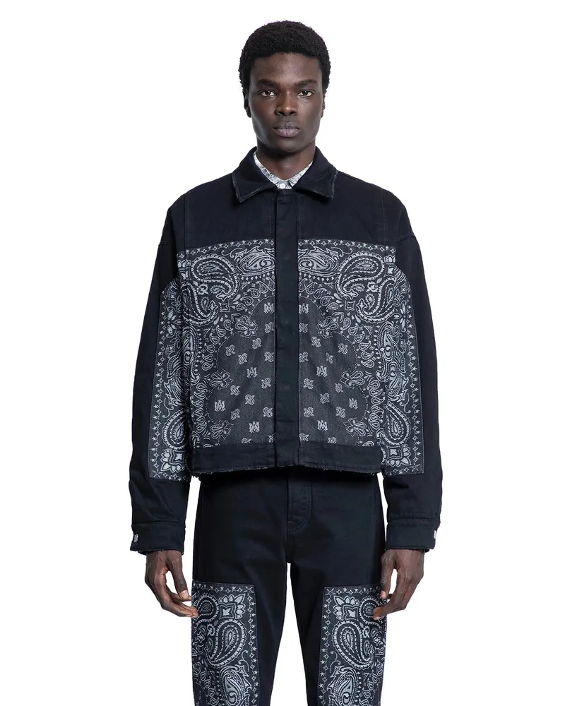 Amiri Bandana panelled jacket Black