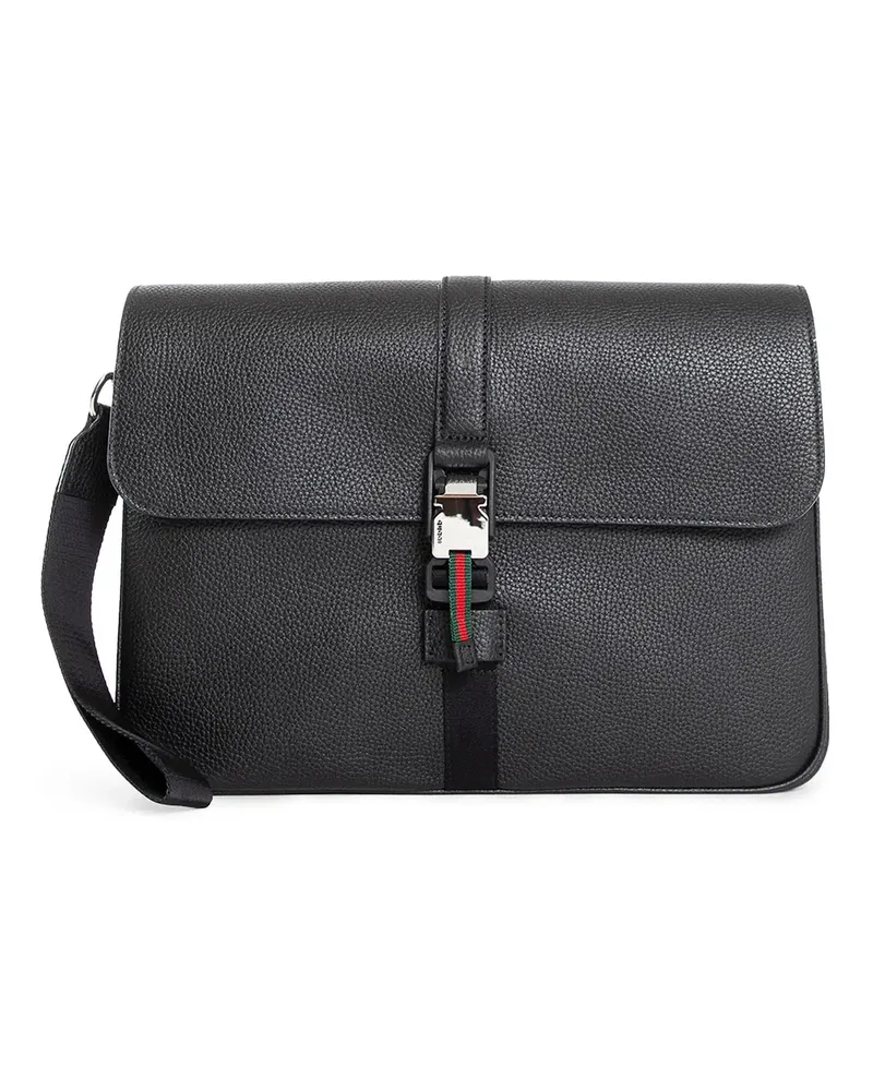 Gucci Valigetta media con Web Black