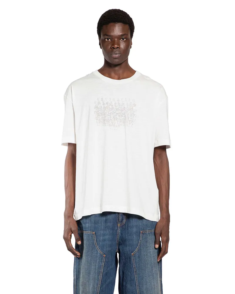 Maison Margiela Numerical Cotton T-Shirt Off-white