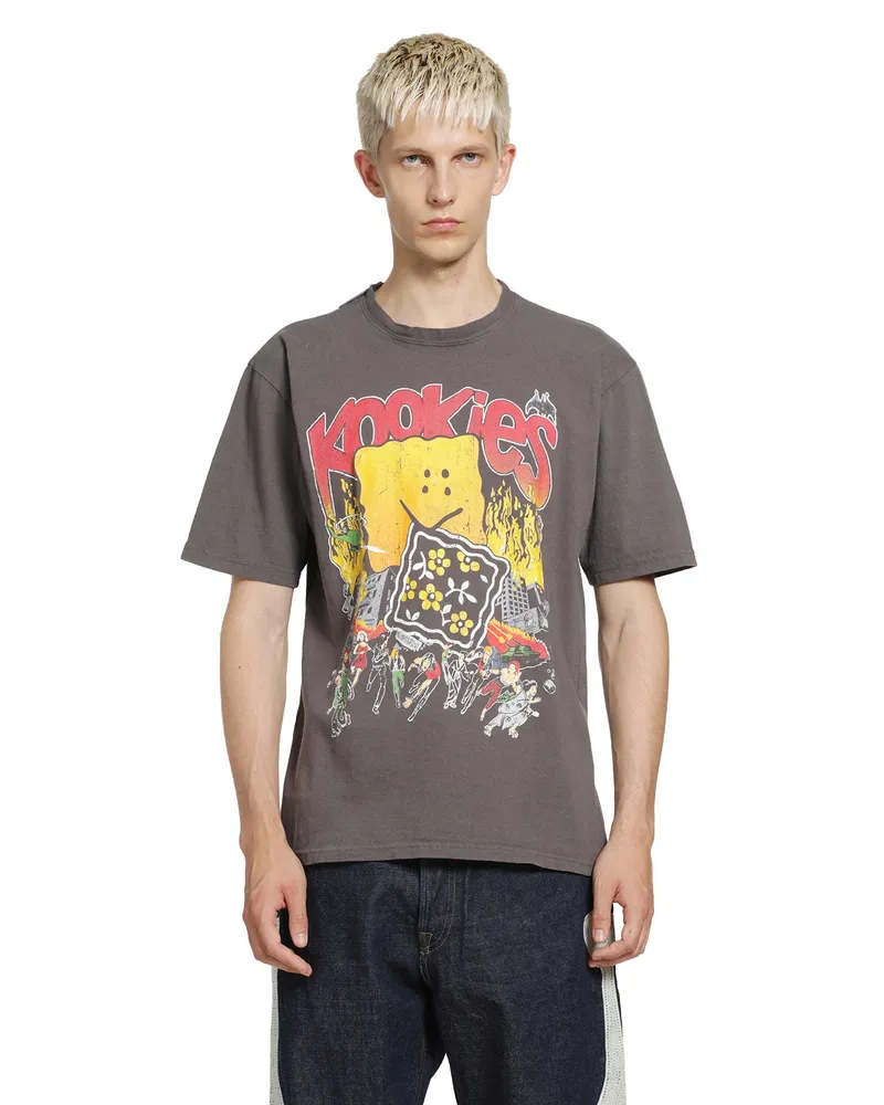 KAPITAL Buster Peckish Bowy T-Shirt Brown