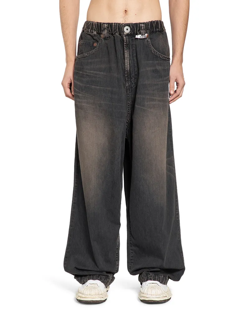 MIHARAYASUHIRO Light Denim Wide Jeans Black
