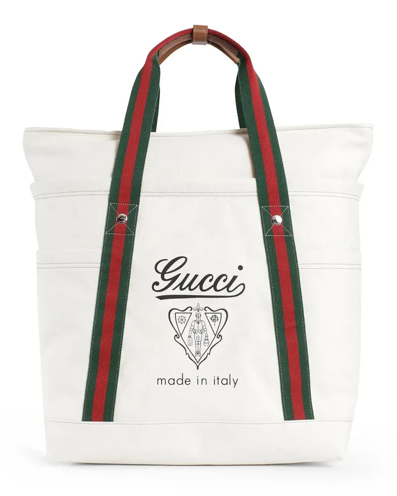 Gucci Medium Web Canvas Bag Off-white