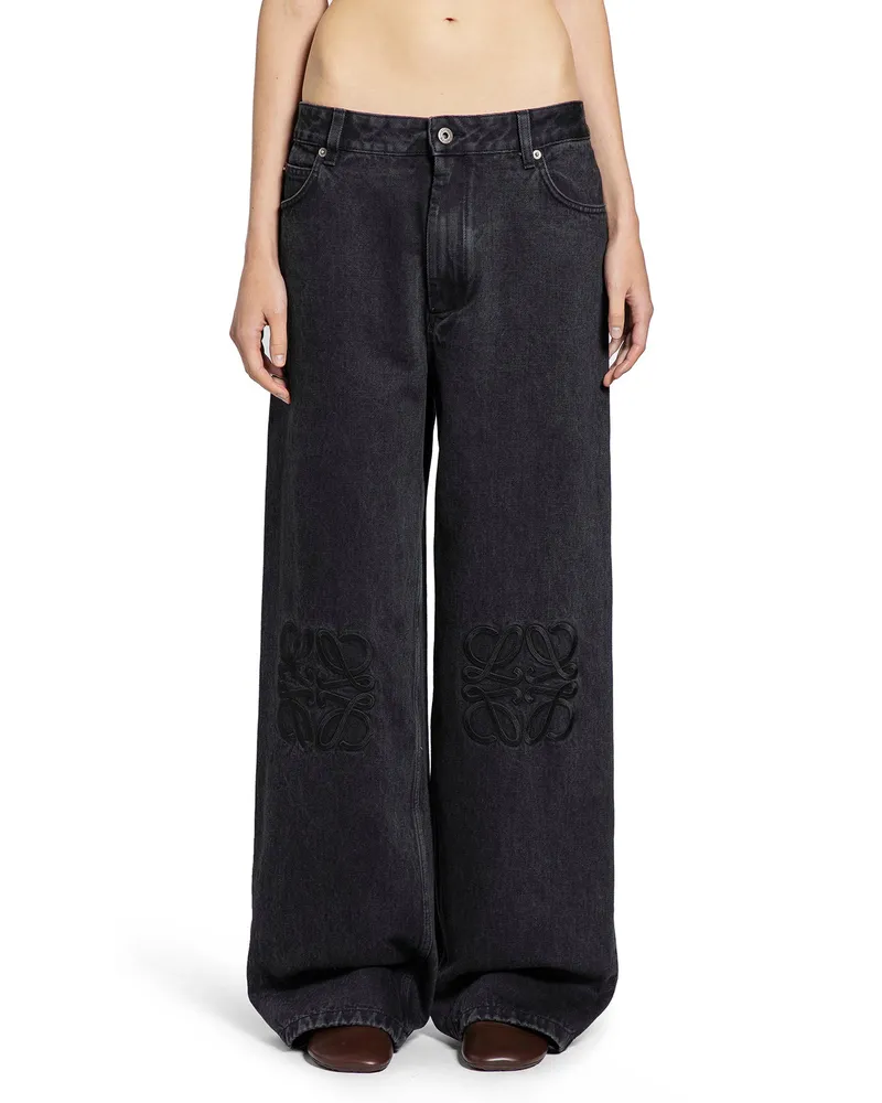 Loewe Anagram Baggy Jeans Black