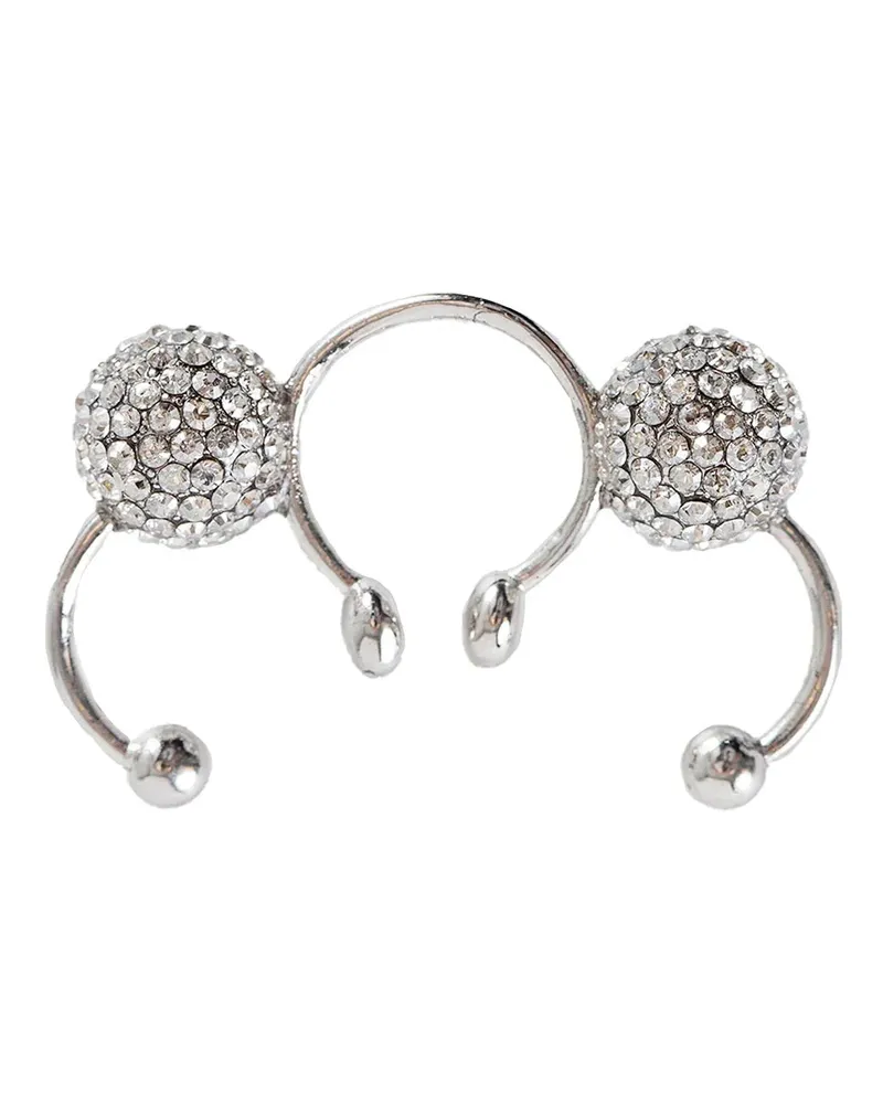 Valentino Garavani Swarovski Poetique des Gouttes Anello al Naso Silver