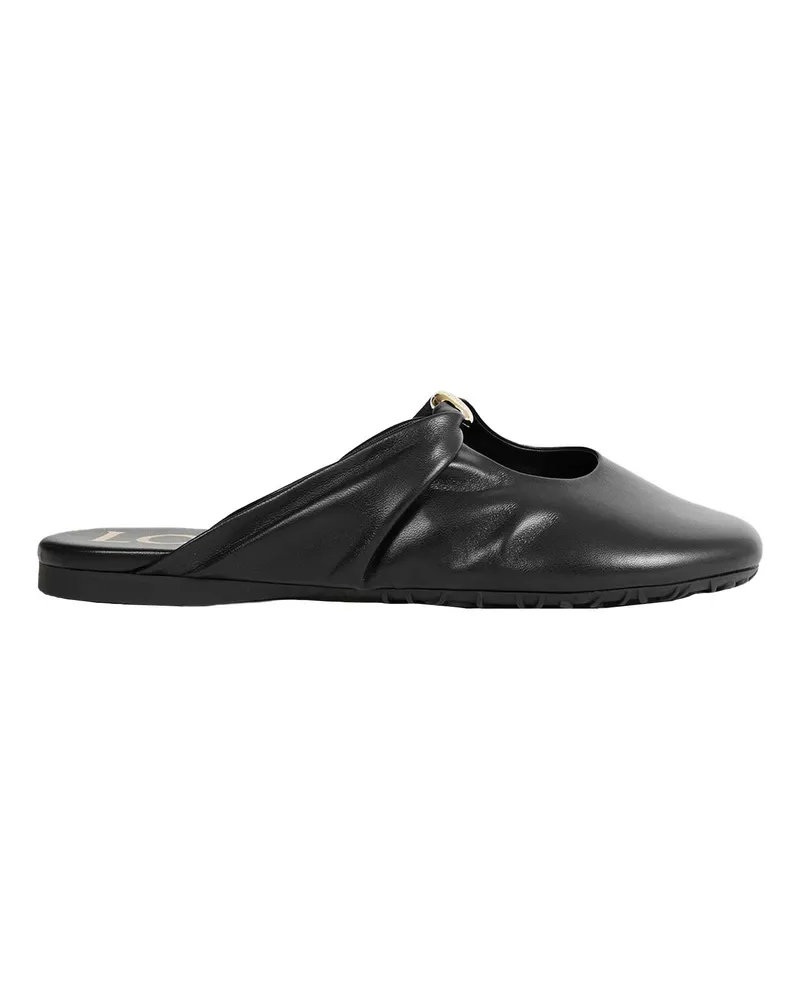 Loewe Leather Mules Black