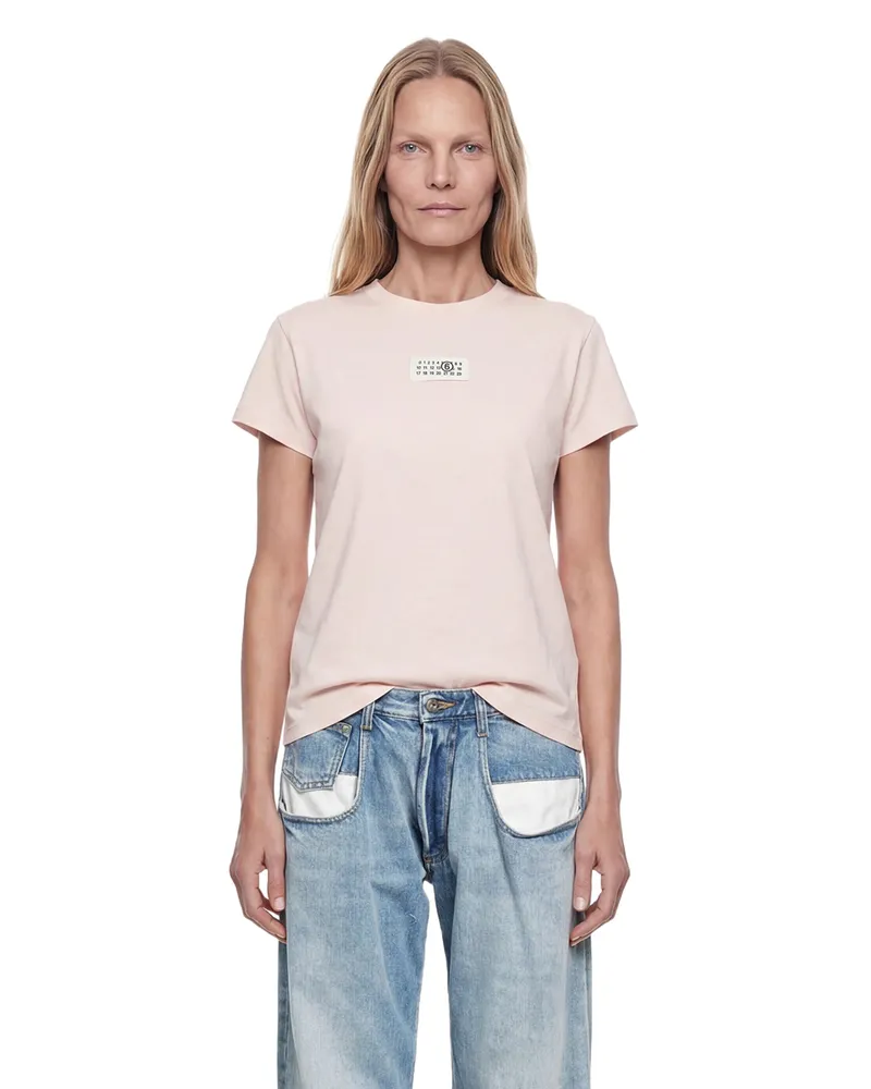 Maison Margiela Numeric Cotton Jersey T-shirt Pink