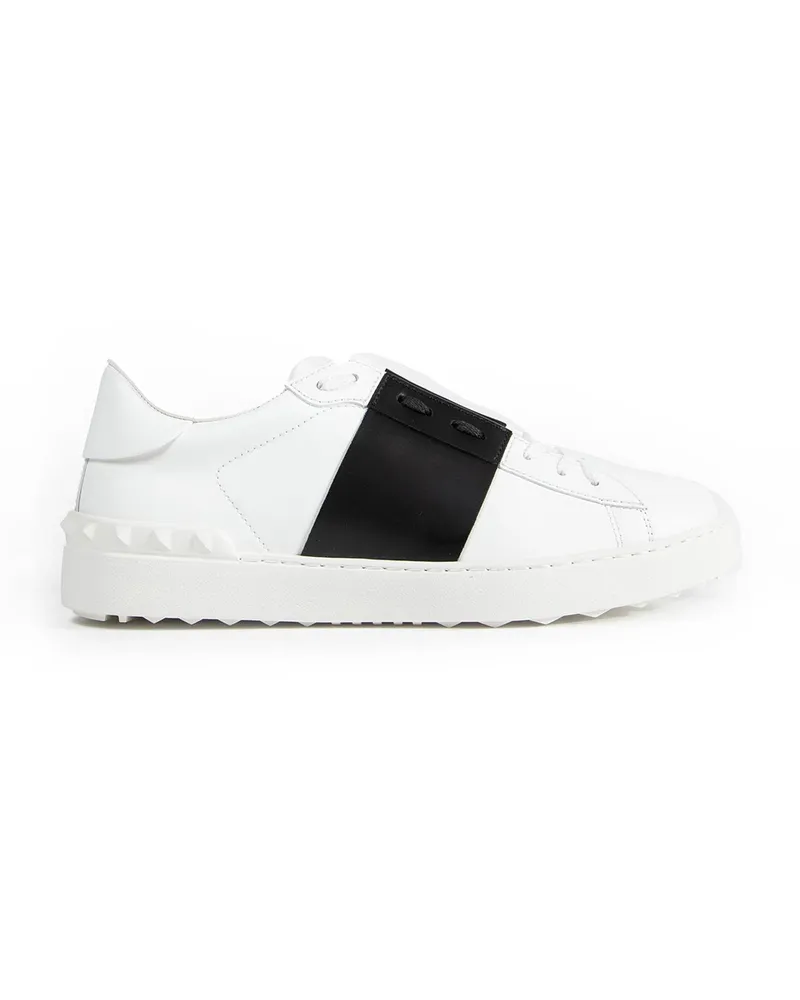 Valentino Garavani Open Leather Sneakers Black&white