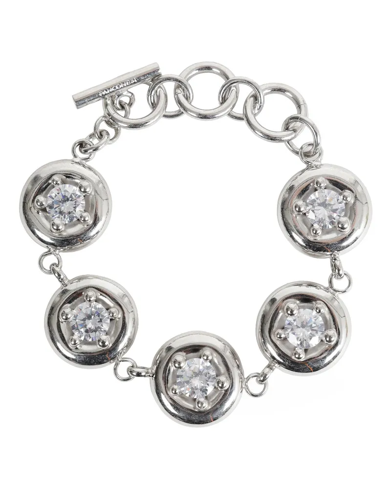PANCONESI Blow Up Crystal Bracelet Silver