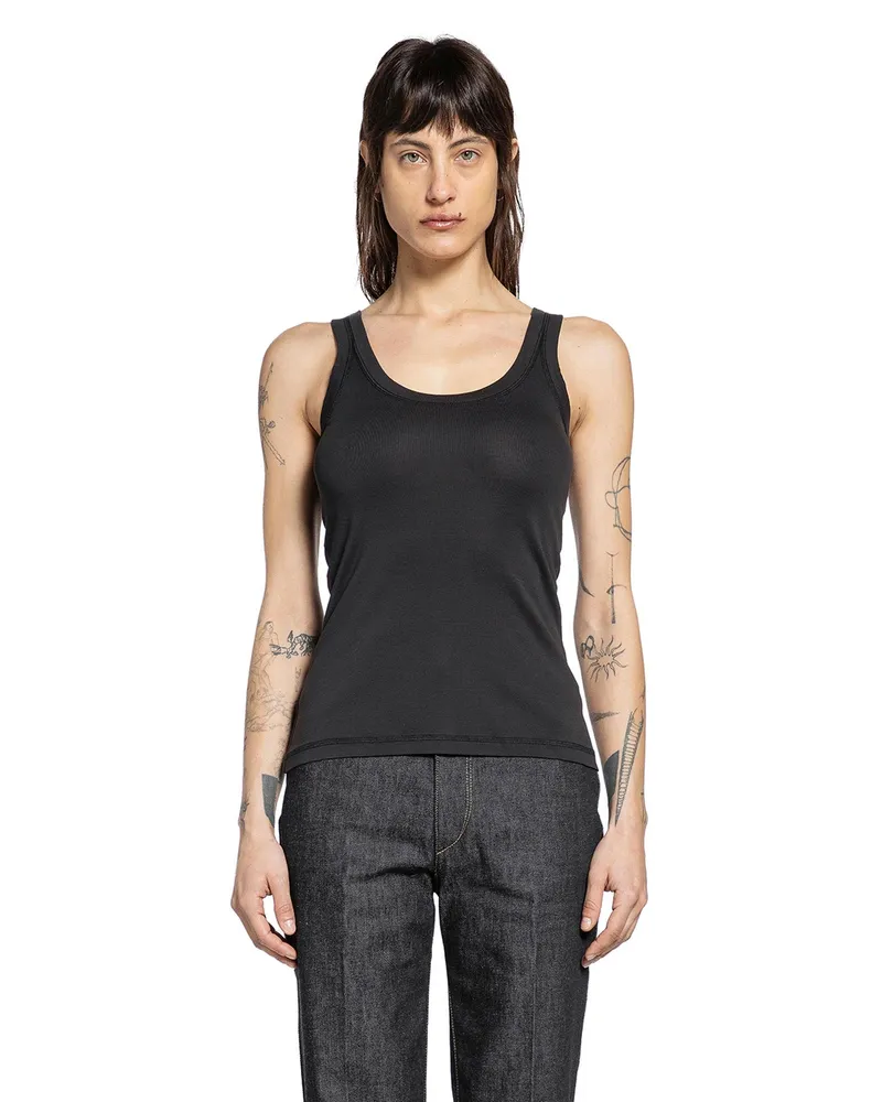 Christophe Lemaire Rib Tank Top In Jersey Grey