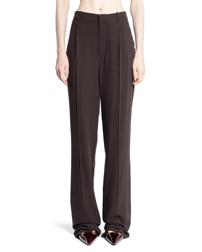 Saint Laurent PANTALONI MARRONI DONNA Brown