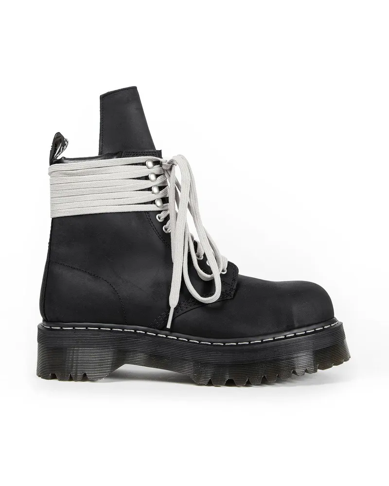 Rick Owens Dr. Martens Quad Sole Steel Toe Boots Black