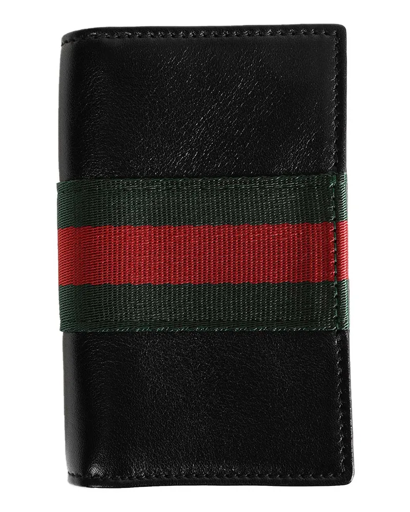 Gucci Web Trademark Card Case Black