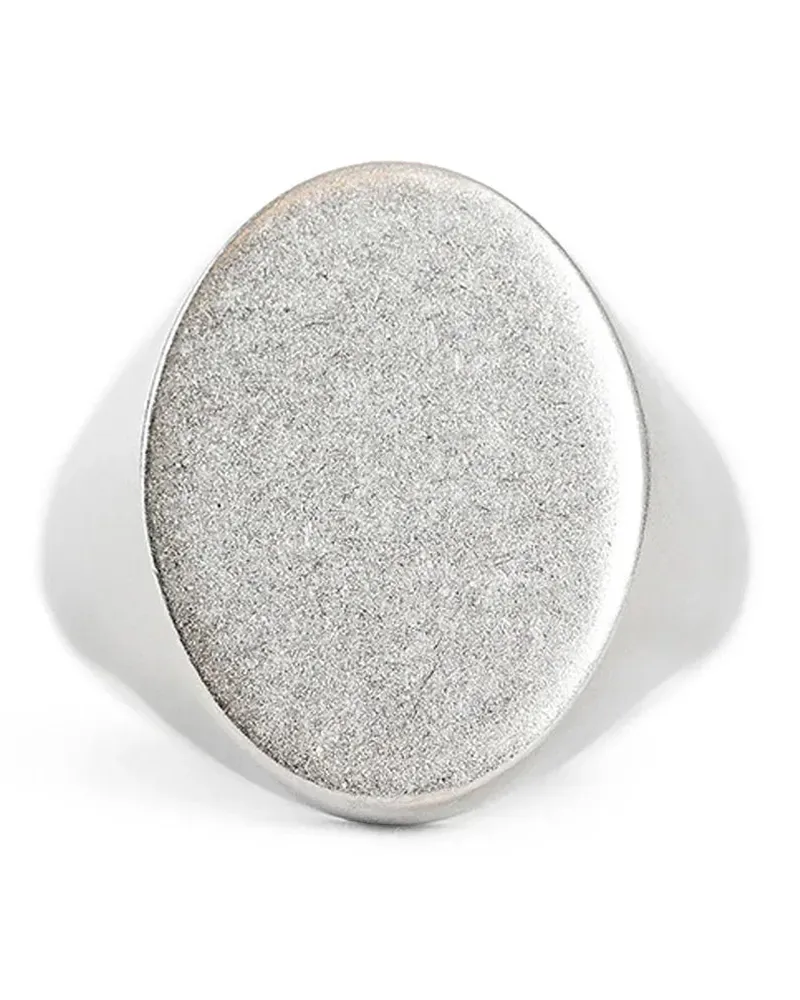 Maison Margiela Anello Logo Chevalier Silver