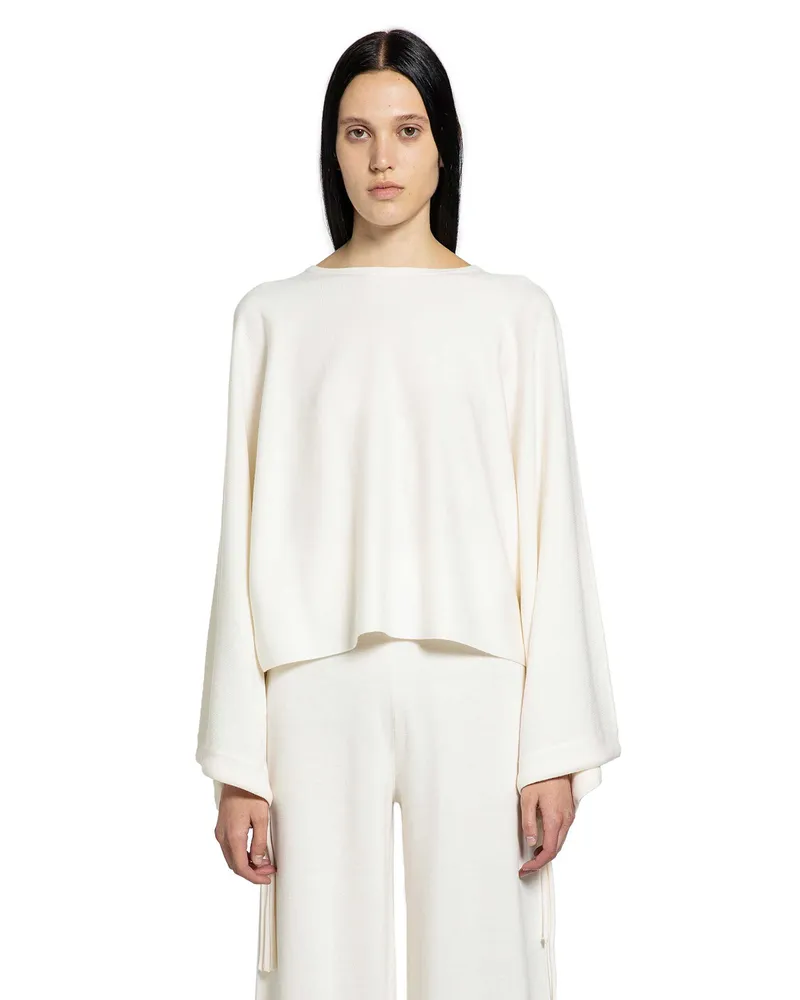Max Mara Fine Wool Yarn Sweater White