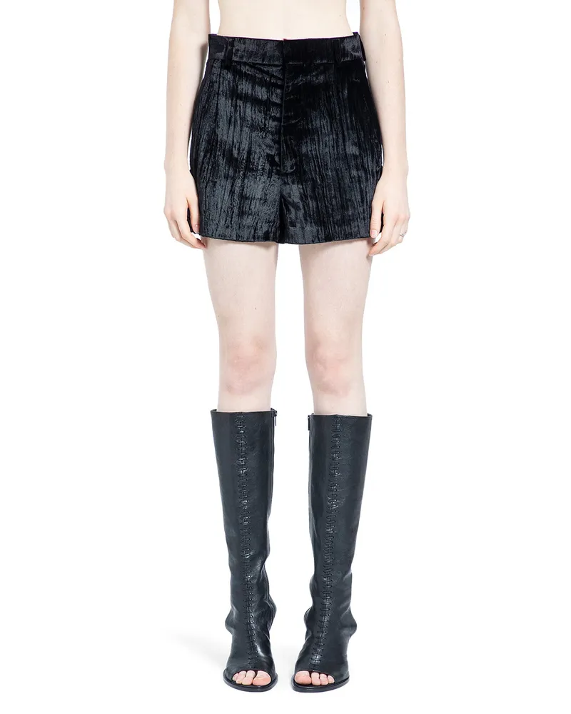 Ann Demeulemeester Stine High Waist Tailored Shorts Black
