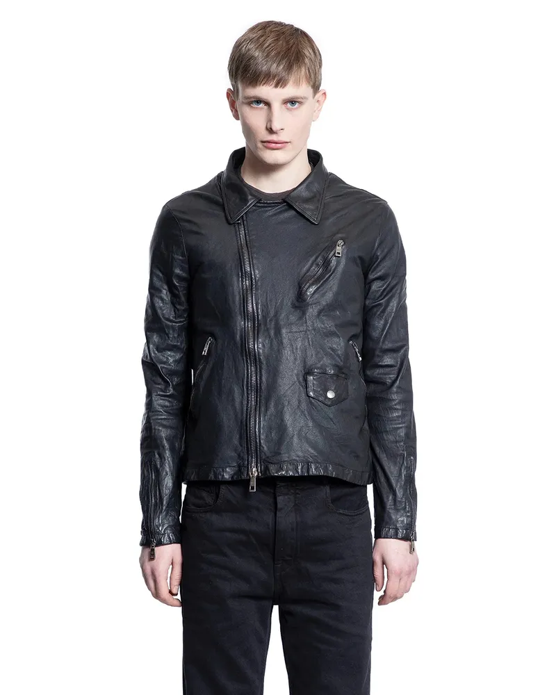 Giorgio Brato Vegetan Lambskin Biker Jacket Black