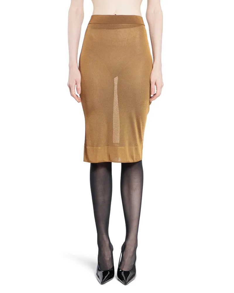 Saint Laurent WOMAN BROWN SKIRTS Brown