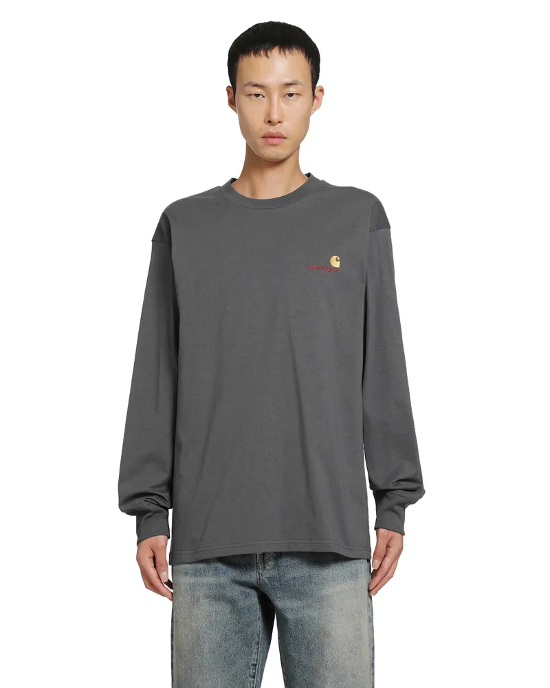 Carhartt WIP L American Script T-Shirt Grey