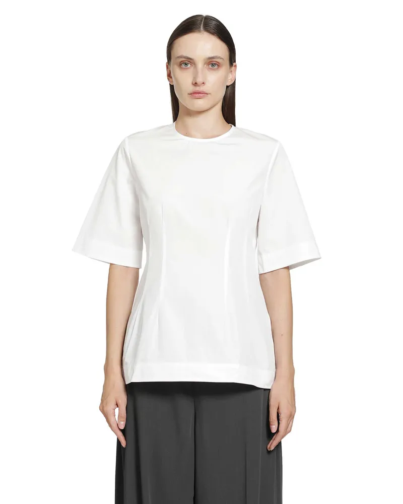 Totême Sculptural Cotton Top White