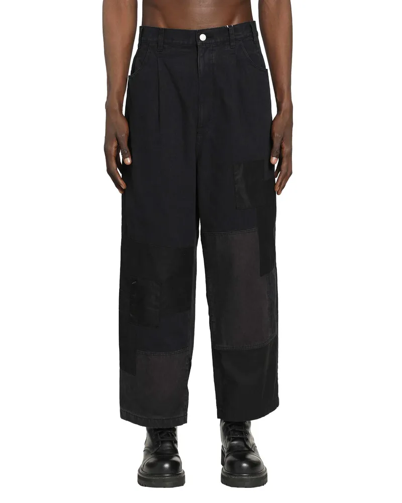 Comme des Garçons Spliced Canvas Trousers Black