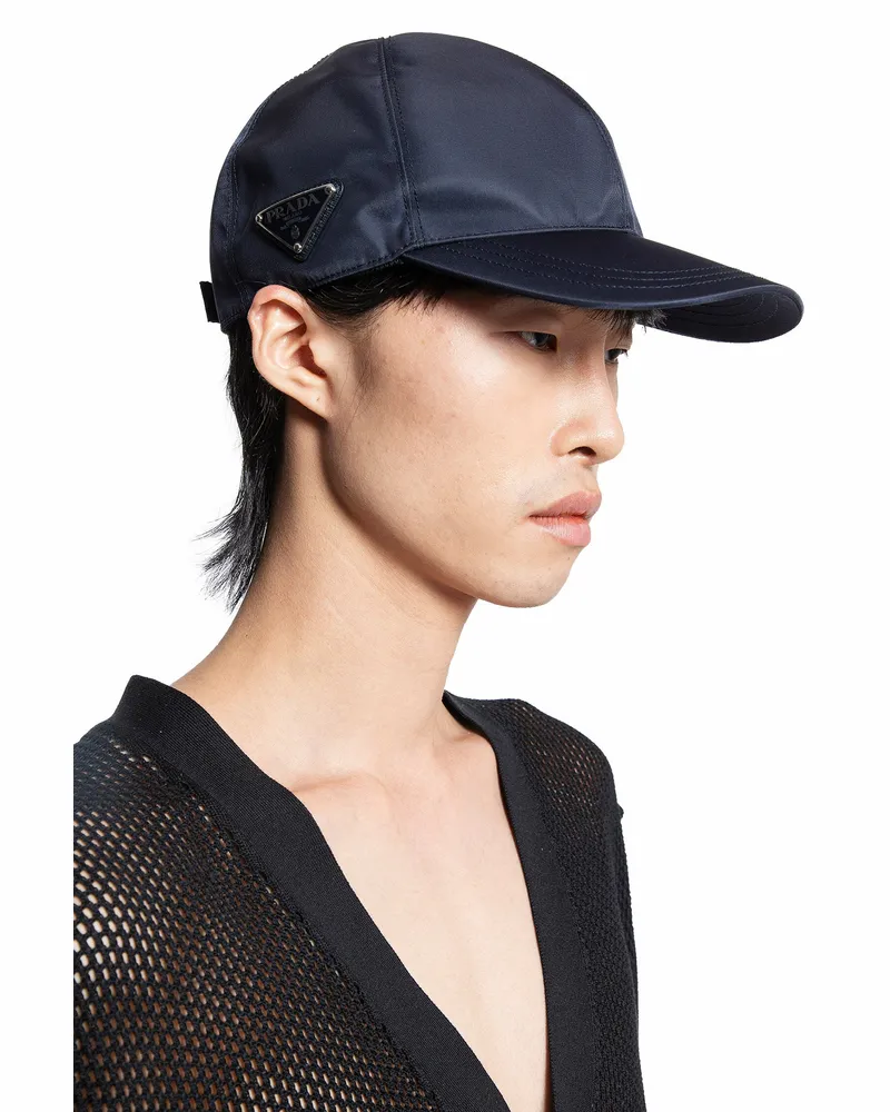 Prada Berretto da baseball Re-Nylon Blue