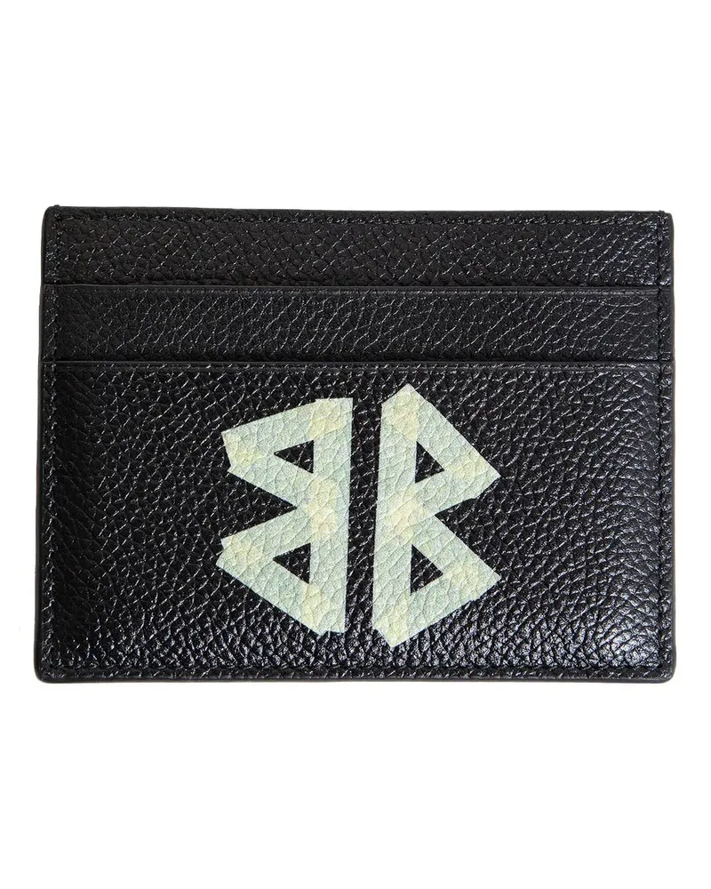 Balenciaga Tape Type Leather Card Holder Black