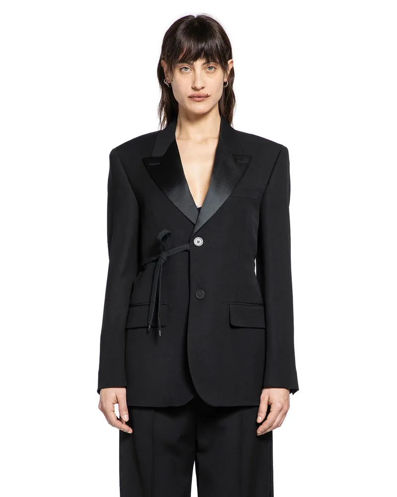 Balenciaga Wrap Tuxedo Blazer Black