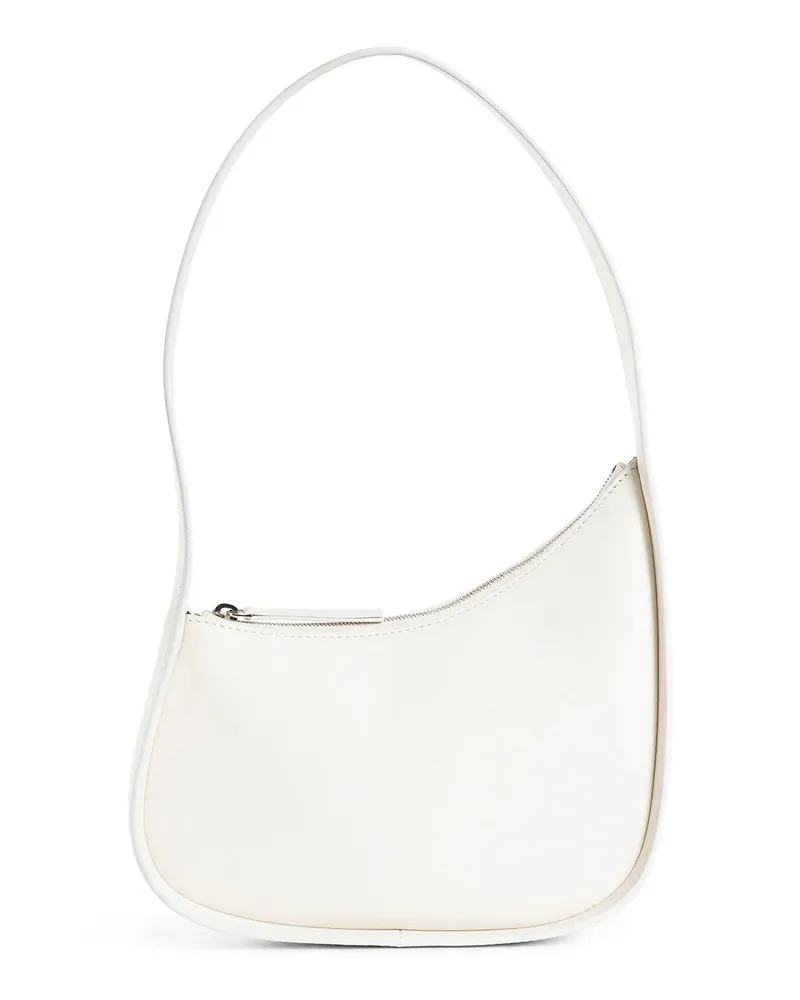 The Row Half Moon Shoulder Bag White