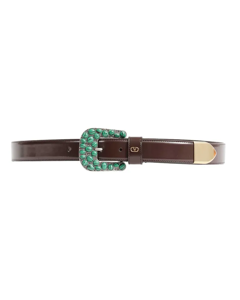 Valentino Garavani Leather Belt 30MM Brown