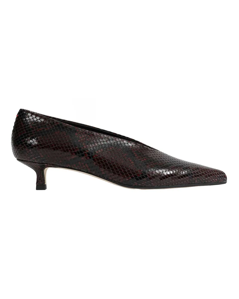aeyde Clara Pointed-Toe Pumps Red