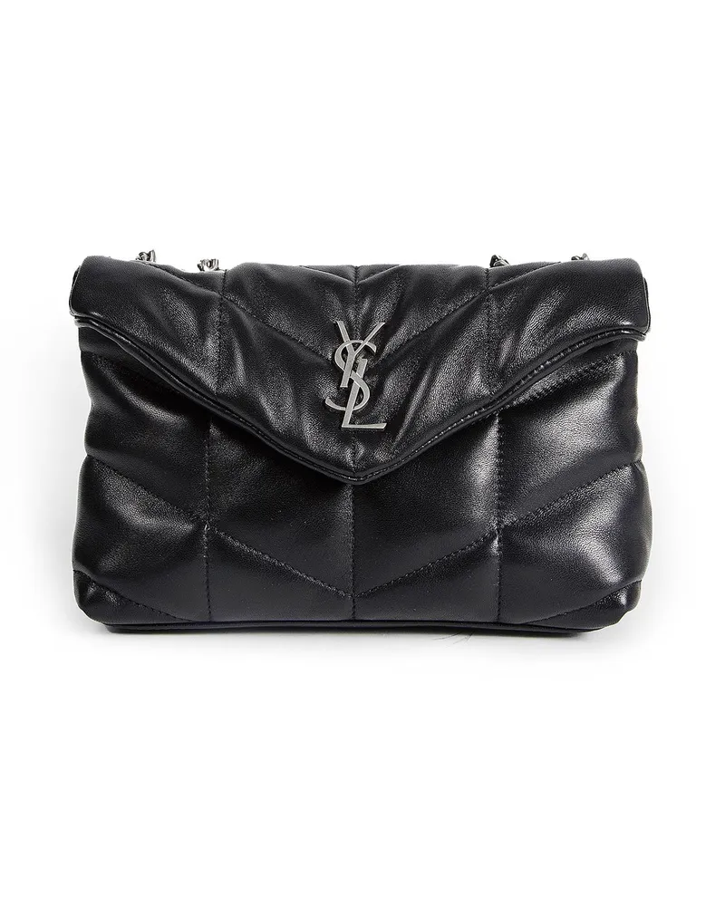 Saint Laurent Toy Puffer in Lambskin Black